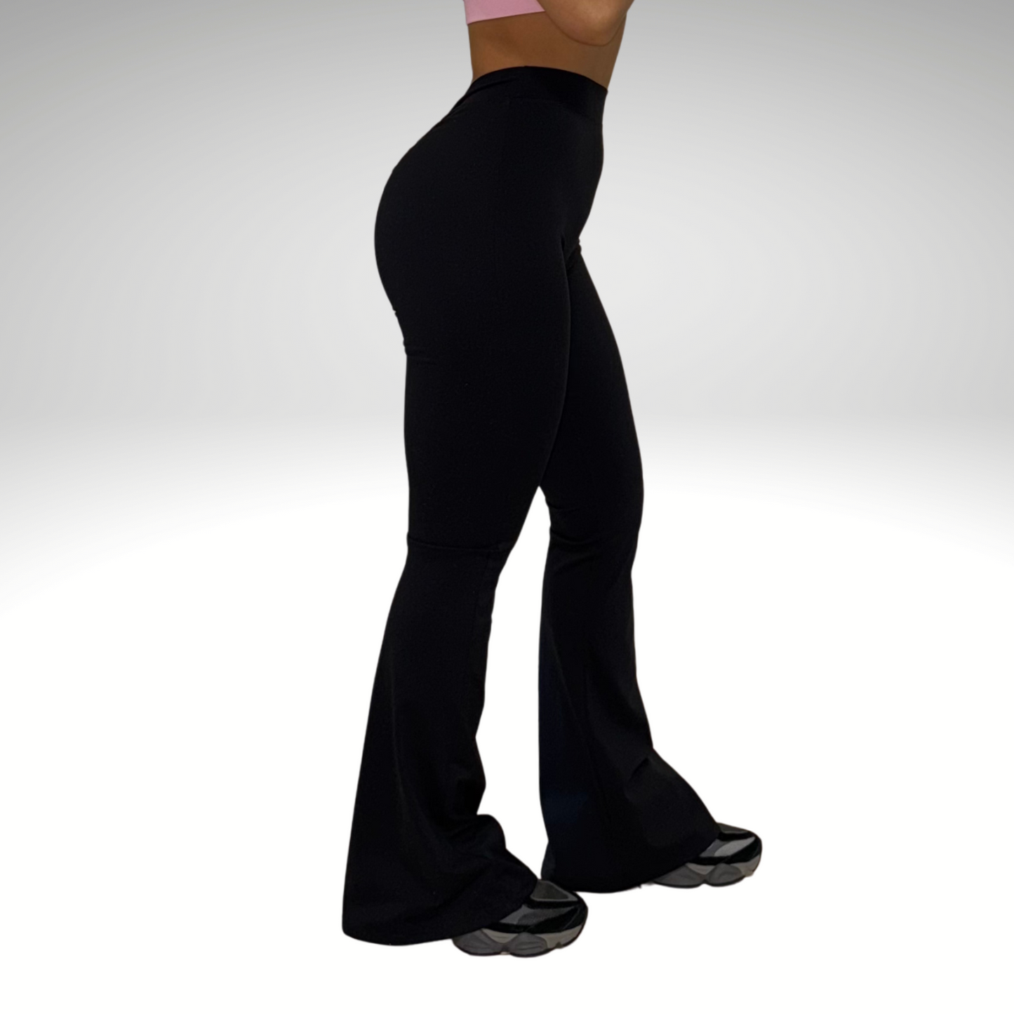 V Shape Scrunch Flare Black