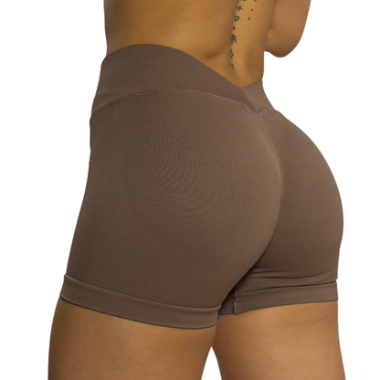 Lift Scrunch V Back Short - Brown